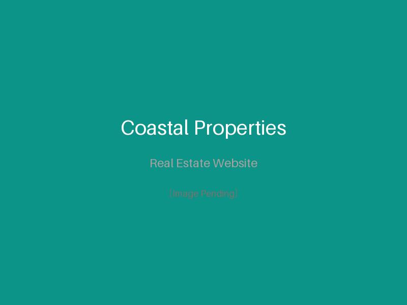 Coastal Properties real estate website mockup with modern property listings