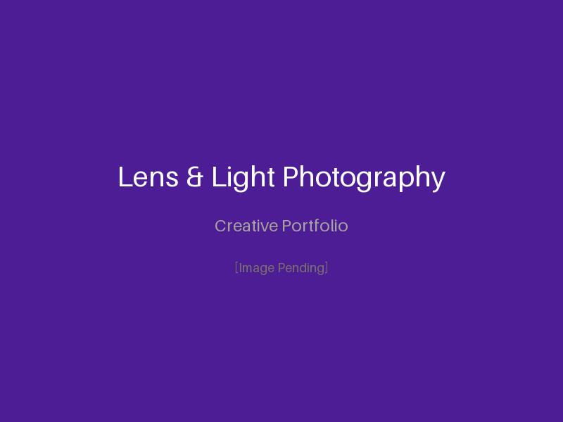 Lens & Light Photography portfolio website mockup with immersive fullscreen galleries