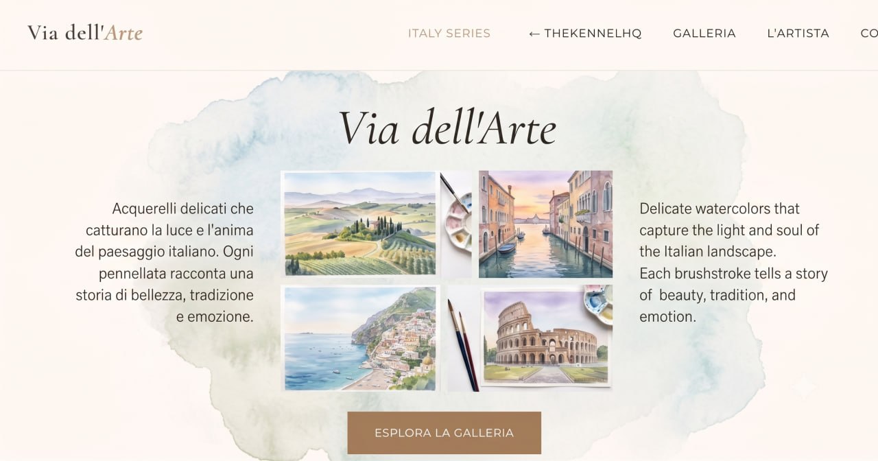 Via dell'Arte Website