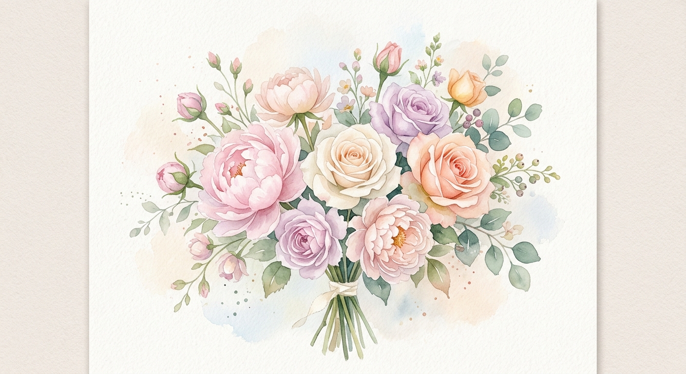 Fiori Pastello - Delicate pastel flowers