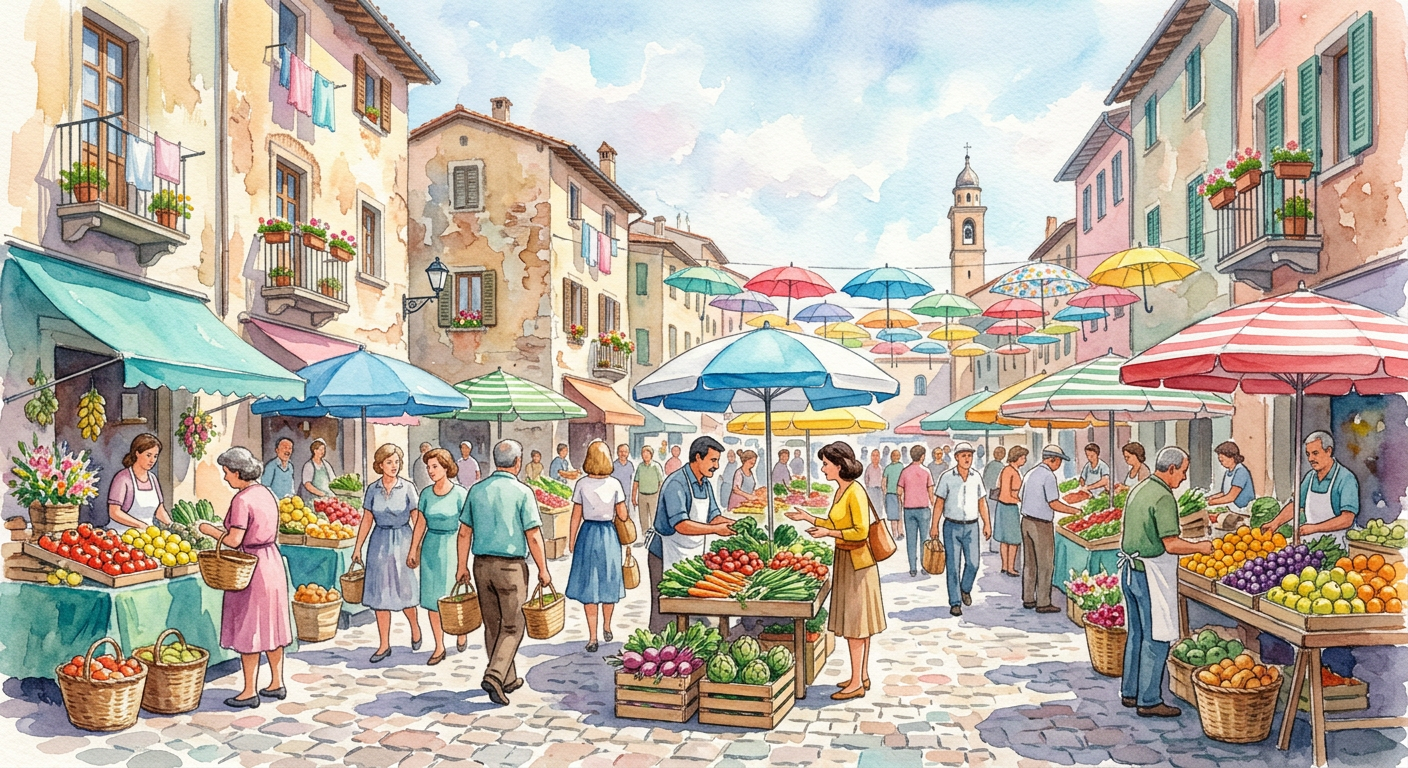 Il Mercato - Italian market scene